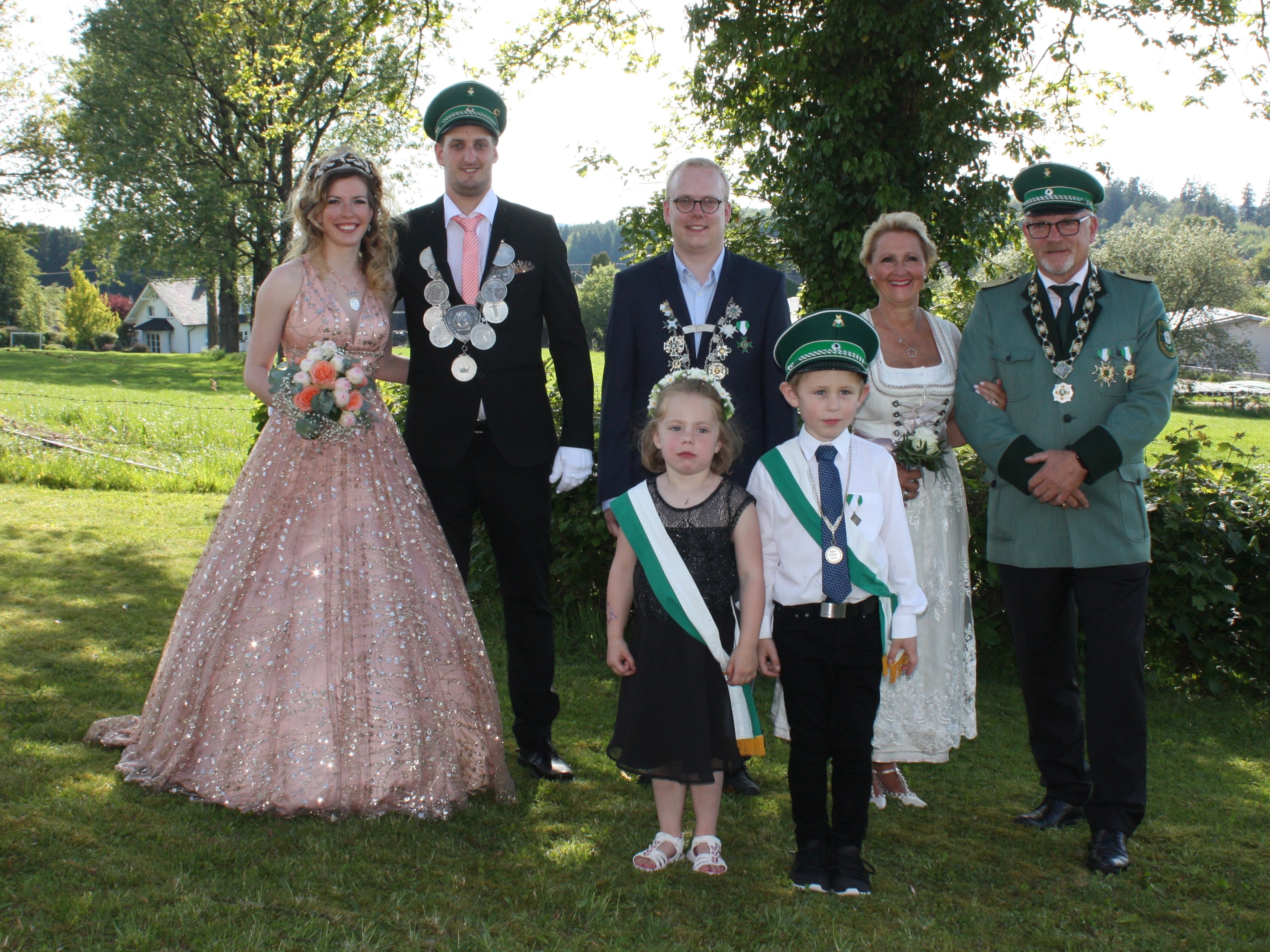 Gruppenbild unserer Majestäten im Schützenjahr 2019